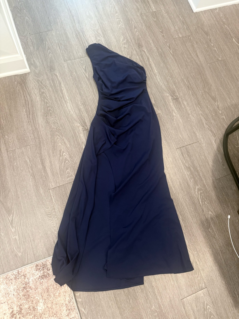 Amazon One-Shoulder Navy Evening Dress